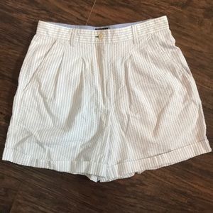 Pinstripe Mom Jeans Shorts High Waisted Vintage